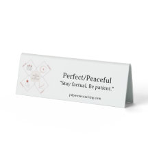 Plaque de bureau en plastique parfait/ paisible
