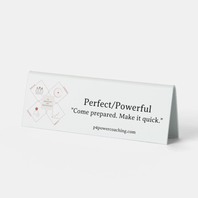Table Plaque de bureau en plastique parfait/puissant (Recto)