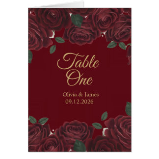 Table pliante Burgundy Red Rose Moody Dark Romance