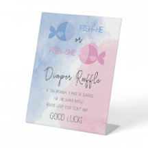 Poisson-he ou Poisson-elle diaper signe de tombola