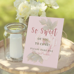 Table Pony rose clair Mariage floral Favoriser signe de