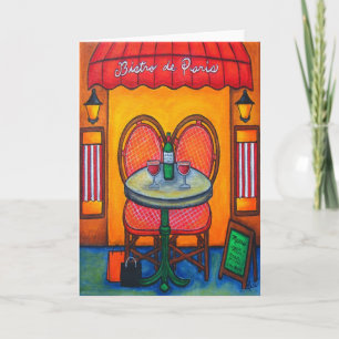 Table pour deux à Paris Carte de voeux