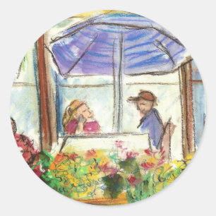 Table pour deux autocollants (Pike Place Seattle)