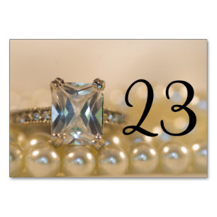 Table Princess Diamond Ring Pearls Numéro de tableau Mar