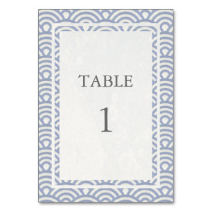 Table Purple doux + Blanc Japonais Seigha Numéro de tabl