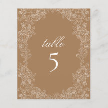 Table Rococo Botanique Couronne Dorée Marron