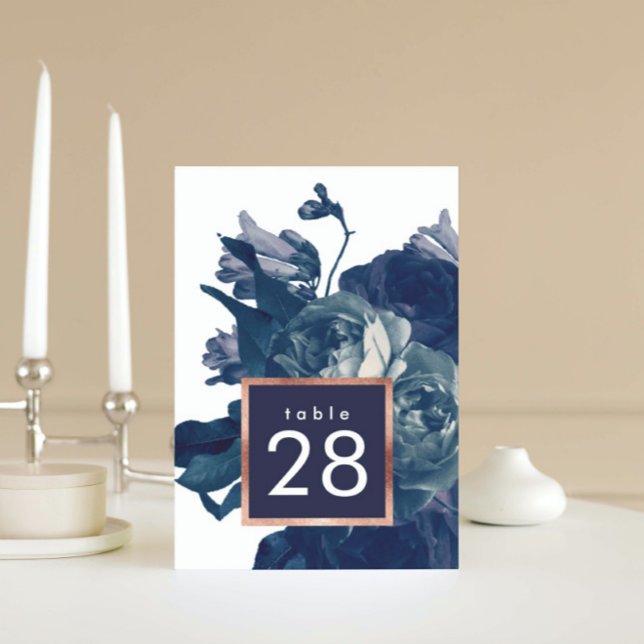 Table Rose de la Marine Bouquet Mariage Numéro de tablea (Créateur téléchargé)