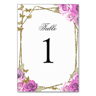 Table Roses Roses Roses Élégantes Quinceanera Numéro de 