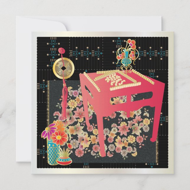 Table rouge Mah Jongg (Devant)