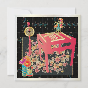 Table rouge Mah Jongg