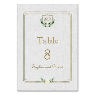 Table Royal Gold Crest Lush Greenery Numéro de tableau