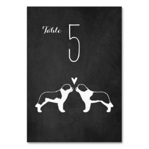 Table Saint Bernard Silhouettes Mariage Numéro de tablea