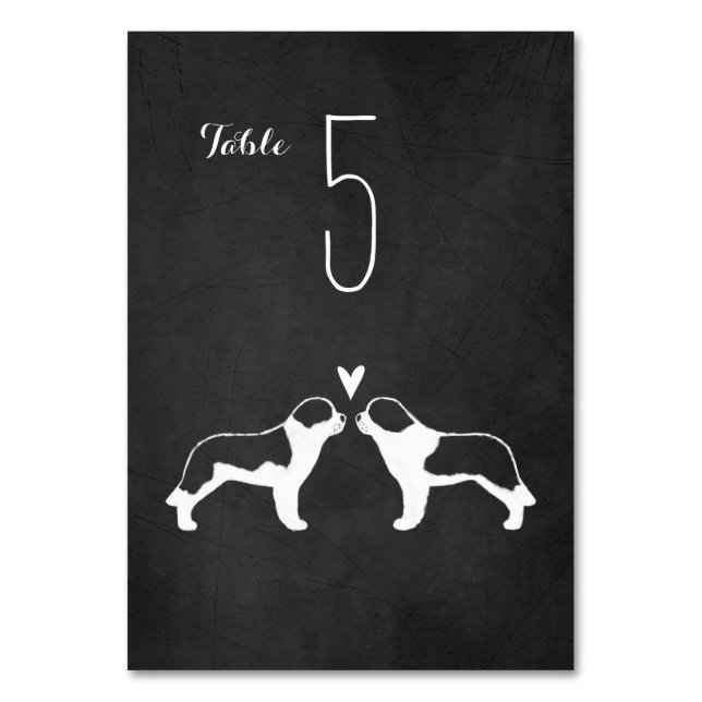 Table Saint Bernard Silhouettes Mariage Numéro de tablea (Par défaut)