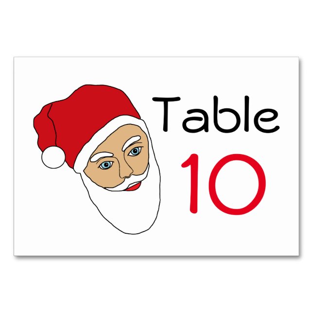 Table Santa Claus Numéro de Noël Numéro de tableau (Devant)