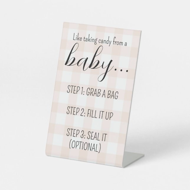 Table SIGNE baby shower Barre de bonbons (Recto)