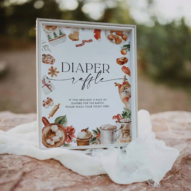 Table Signe de Baby shower de Noël d'hiver Diaporama (Créateur téléchargé)