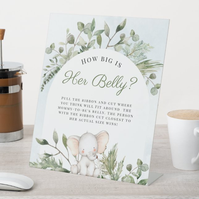 Table Signe de Baby shower éléphant de son ventre (In SItu)