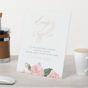 Table Signe de Baby shower floral rose pâle