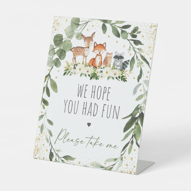 Table SIGNE DE Baby shower VERDOYER EN BOIS Favoriser (Recto)