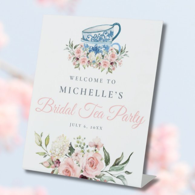 Table Signe de bienvenue pour Baby Shower Thème Tea Part (Créateur téléchargé)