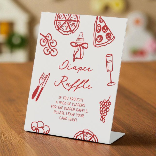 Table Signe de carafe Baby shower de pizza (Créateur téléchargé)