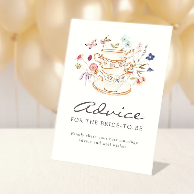 TABLE SIGNE DE COMMENTAIRES POUR LA MARINE (Tea Party Bridal Advice Sign
)
