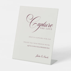 Table Signe de mariage Capture Love Bourgogne en ivoire