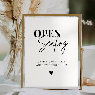 Table Signe de Mariage de script minimaliste moderne ouv