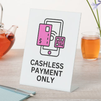 Table Signe de paiement sans fil seulement, Signe Tablet