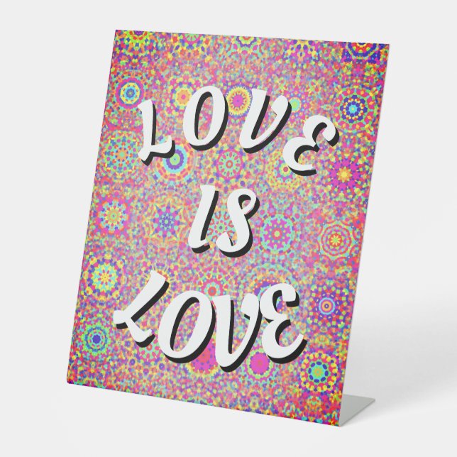 Table Signe de piédestal Love Is Love Pride (Recto)