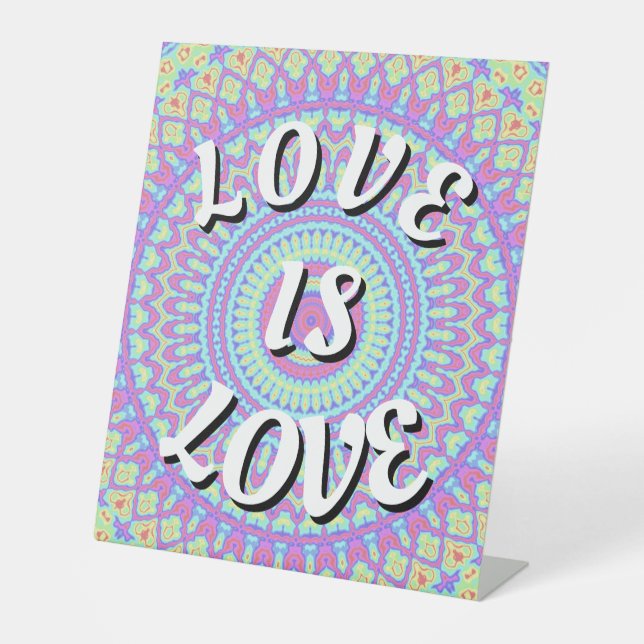 Table Signe de piédestal Love Is Love Pride (Recto)