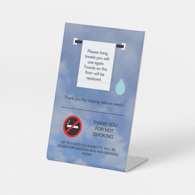 Table Signe de toilette et de tabac de l'hôtel (Recto)