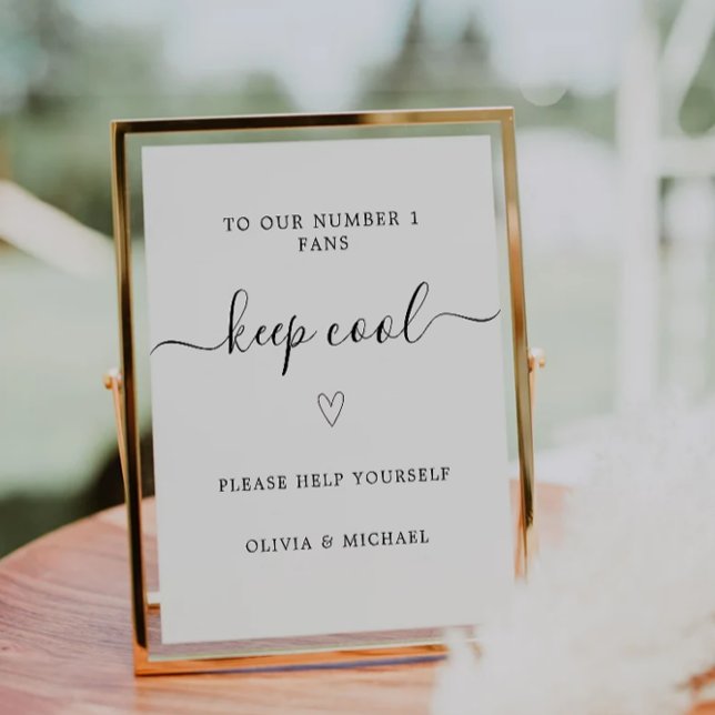 Table Signe de ventilateur mariage - Pour nos fans numér (Wedding Fan Sign – For Our Number One Fans)