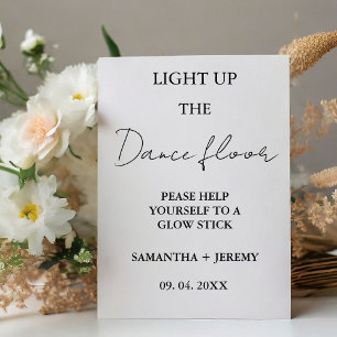 Table Signe minimaliste de Mariage de script moderne