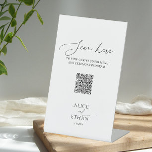 Table Signe numérique numérique de code QR en ligne mini