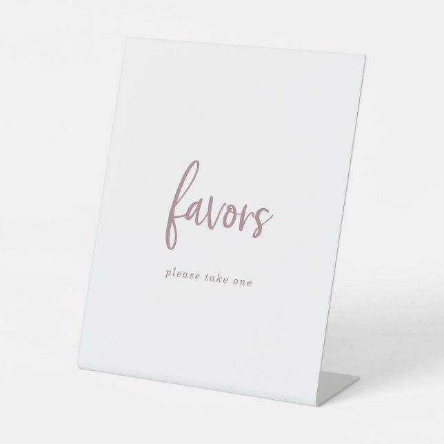 Table Signe Rustique Rose Gold Script de mariage Faveurs (Recto)