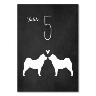 Table Silhouettes Chow Chow Smooth Mariage Numéro de tab