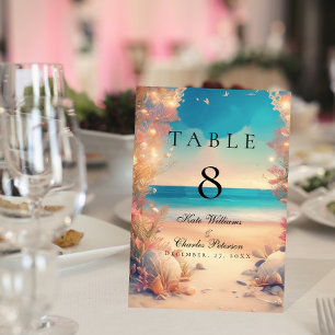 Table Sur le numéro du tableau de plage