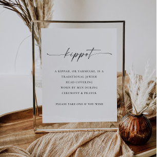 Table TANYA Panier de Kippot signe de mariage juif Yar