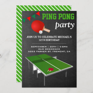 Invitations Faire Part Cartes Ping Pong Zazzle Fr