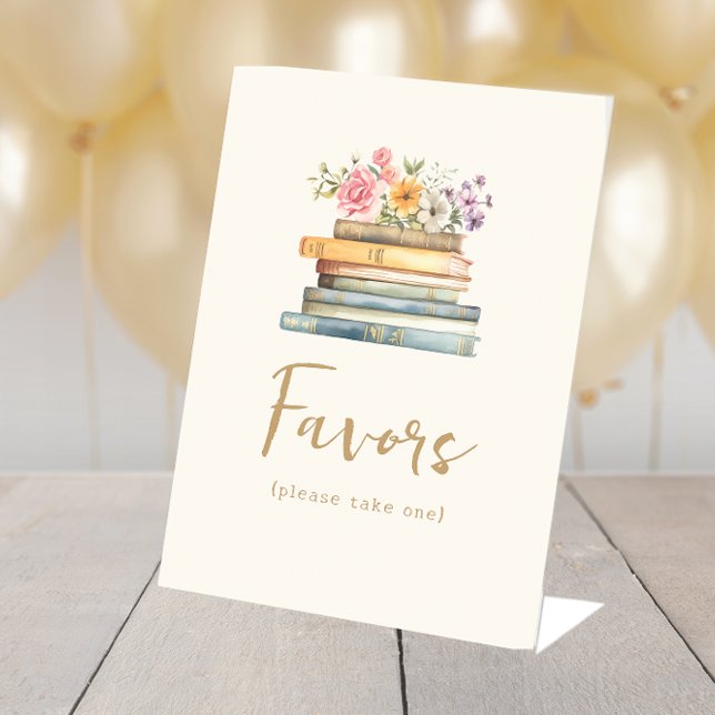 Table Thème de livre Favors Signe (Book Theme Favors Sign by Painted Paperie
)