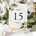 Table Tropical Floral Feuilles Luau Mariage Numéro de ta<br><div class="desc">Carte de numéro de table de Mariage Tropical Floral Luau. (1) Veuillez customiser ce modèle un par un (par ex. du numéro 1 au xx), et ajouter chaque carte de numéro séparément à votre panier. (2) Pour plus de personnalisation, cliquez sur le lien "customiser plus loin" et utilisez notre outil...</div>