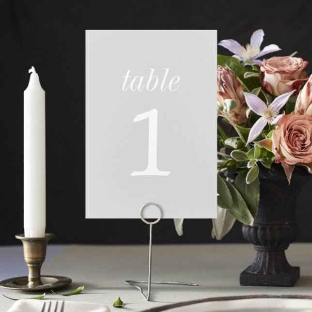 Table True Simplicité 2 Cool Mist Mariage Numéro de tabl (Créateur téléchargé)