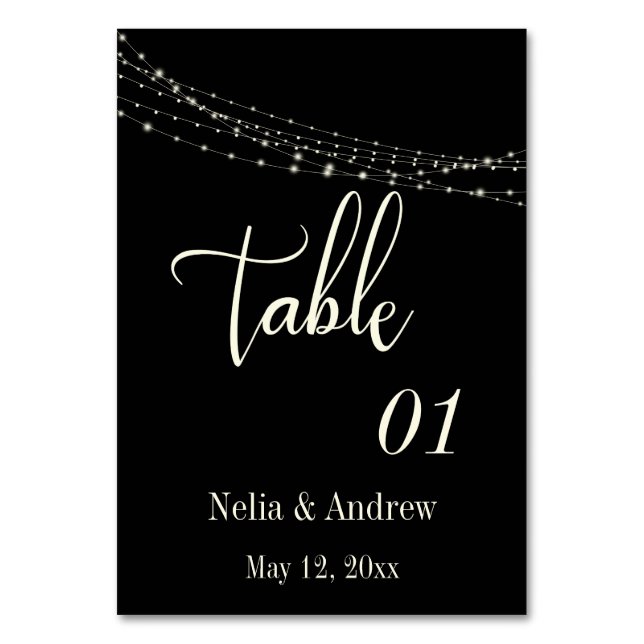 Table Typographie crème 32 sur fond noir avec numéro de  (Par défaut)