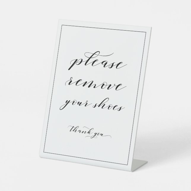 Table Veuillez retirer votre signe de chaussures (Recto)