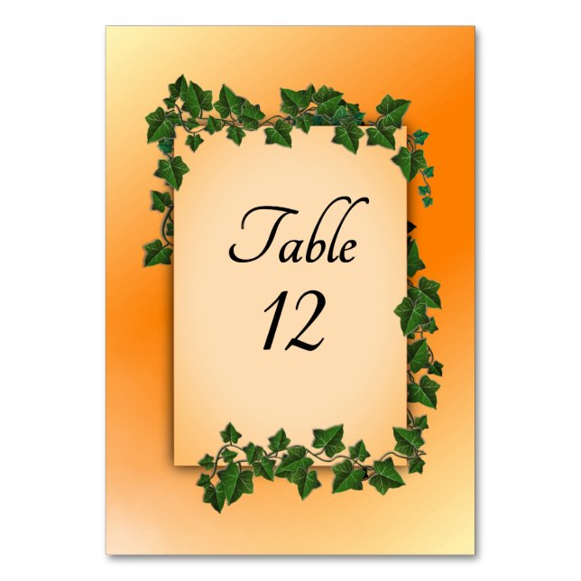 Table Vignes d'automne Numéro de tableau (Par défaut)