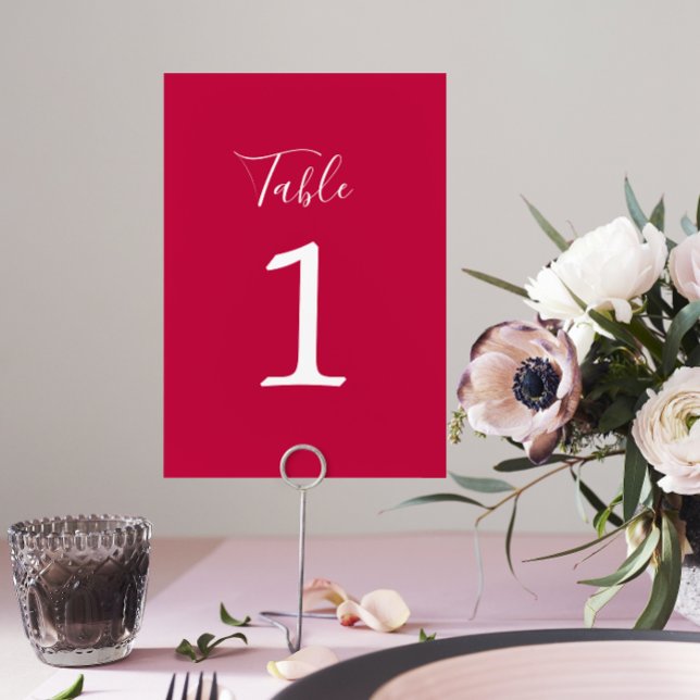 Table Vrai Simplicité 1 Mariage Framboise Numéro de tabl (Créateur téléchargé)
