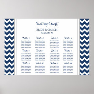 Tableau 12 Tables Gris Bleu Chevron