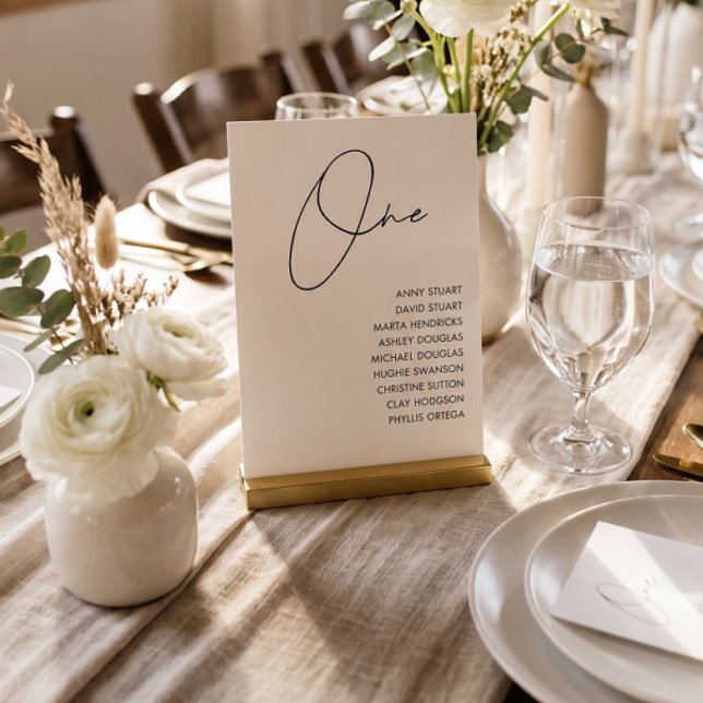 Tableau 1 Modèle de numéro de table de mariage mod (Créateur téléchargé)