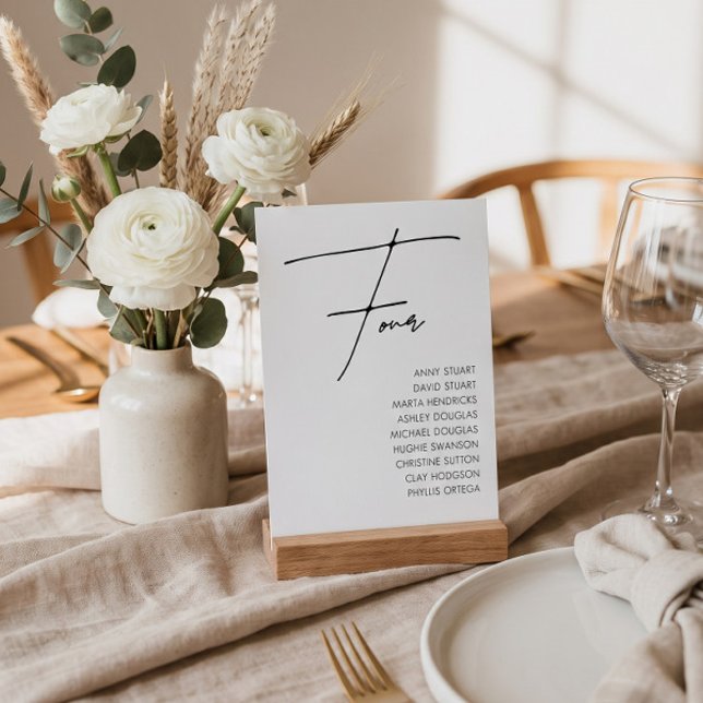 Tableau 4 Modèle de numéro de table de mariage mod (Créateur téléchargé)